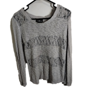 Women's Large Long Sleeve Knit Sweater "It's Our Time"